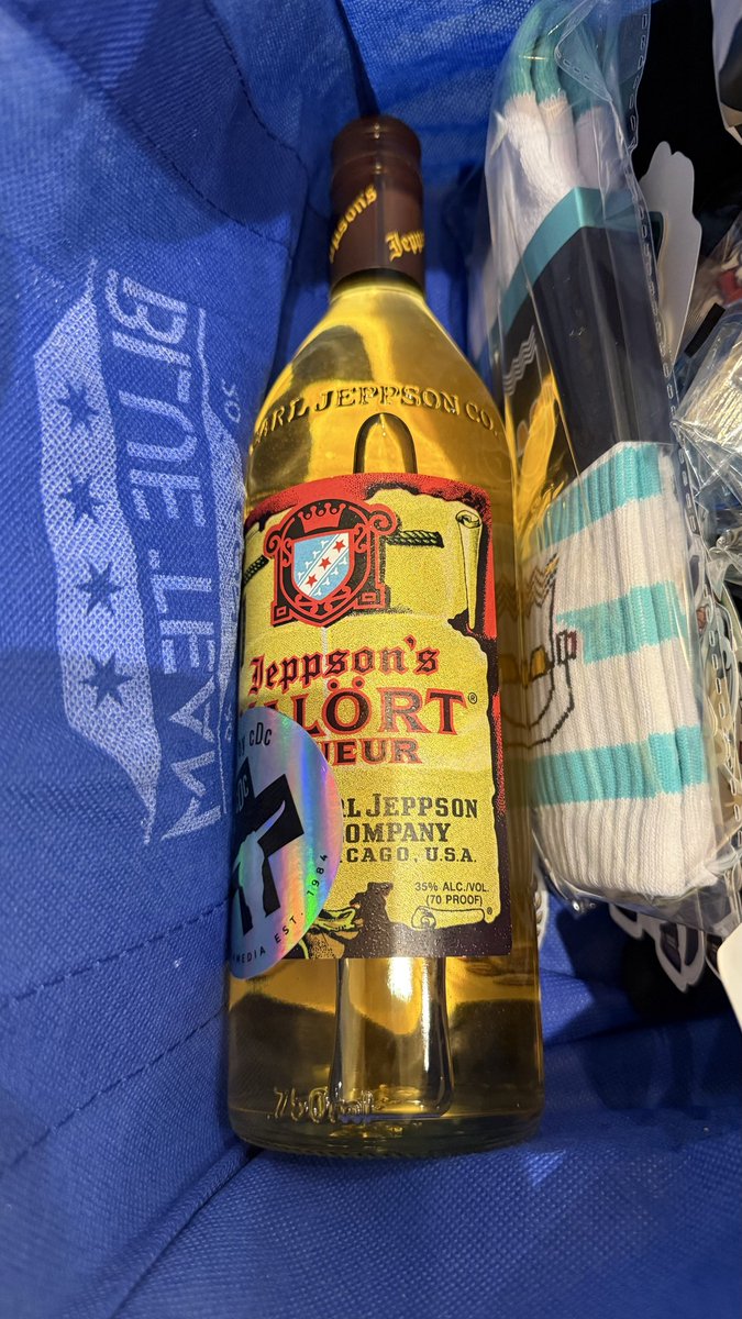 0xTib3rius's tweet photo. First time at Blue Team Con.

Got handed a bottle of Malört.

Unsure if this is a good thing or a bad thing. https://t.co/a28ZlcoPNV