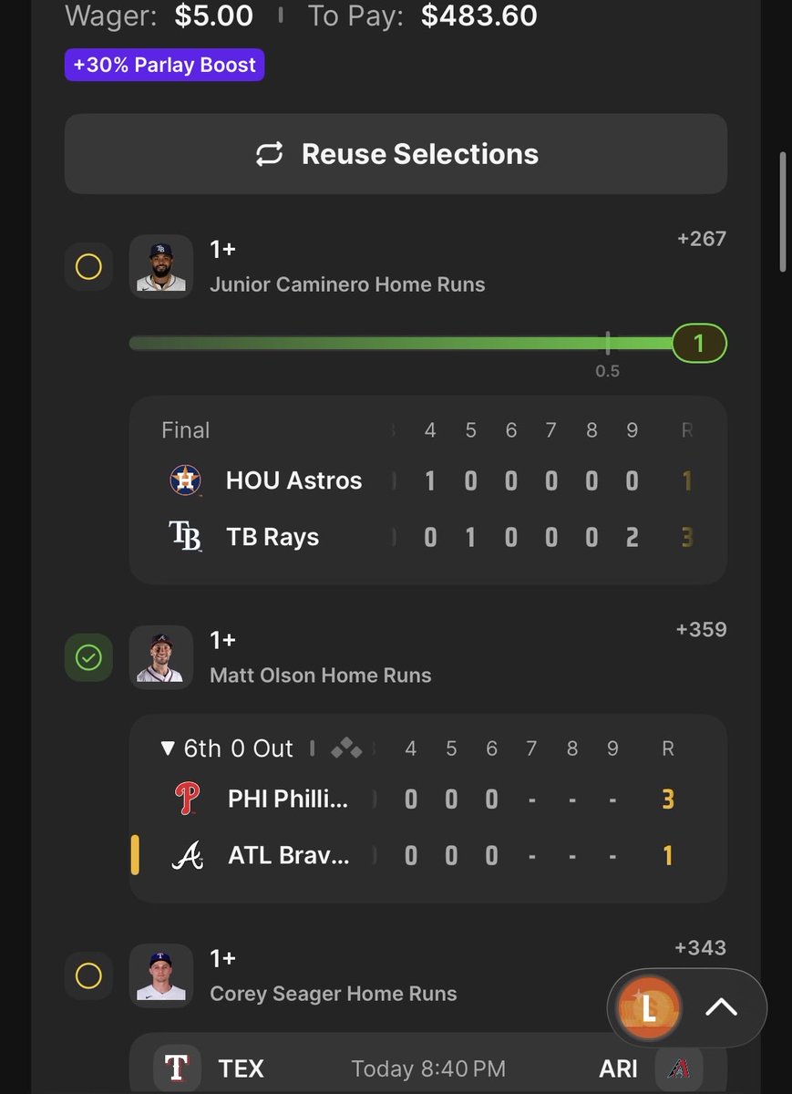 ArkyBets's tweet photo. @MLBHR Corey pls redeem yesterday https://t.co/46exdNdNew