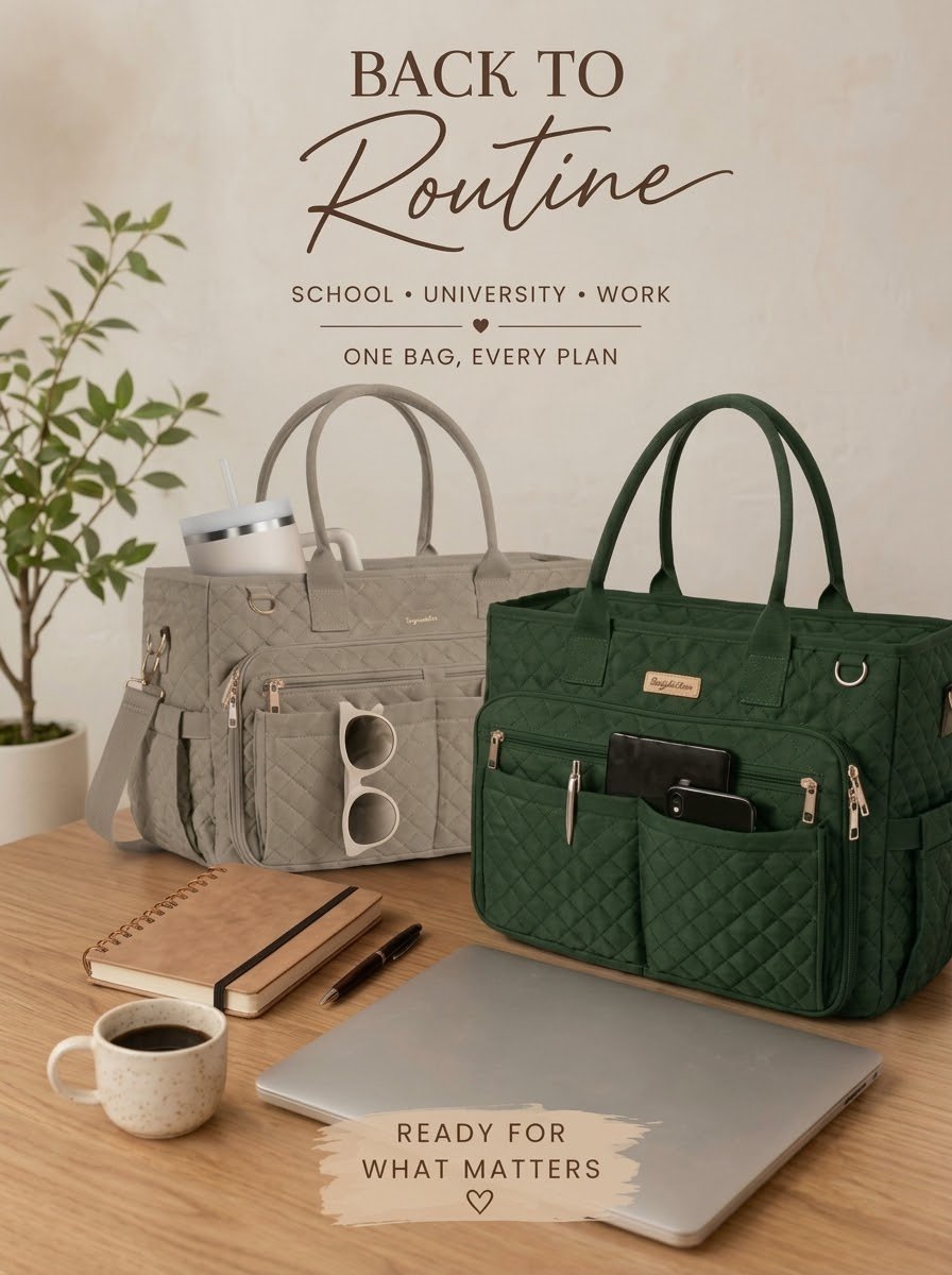 NILONewLife's tweet photo. ✨Back to routine! The ultimate organizer tote for school, uni, or work. 

Fits a laptop &amp; all your daily essentials effortlessly!
Check the thread to find where to get it! 👇

#BackToSchool #WorkEssentials  #ToteBag #AmazonAffiliate #ad https://t.co/N6Pa2ns5hG