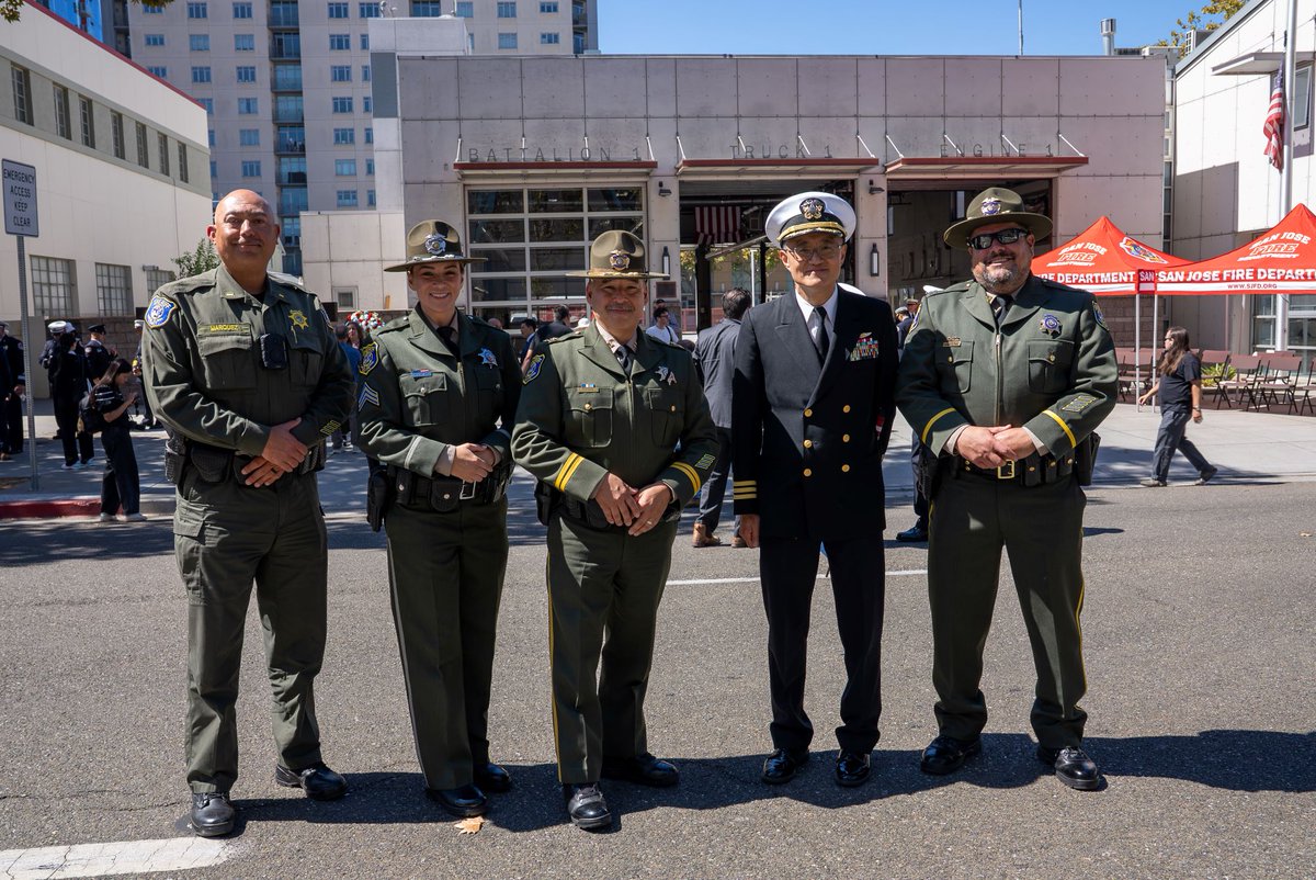 Members of the Sheriff's Office with Supervisor Otto Lee.