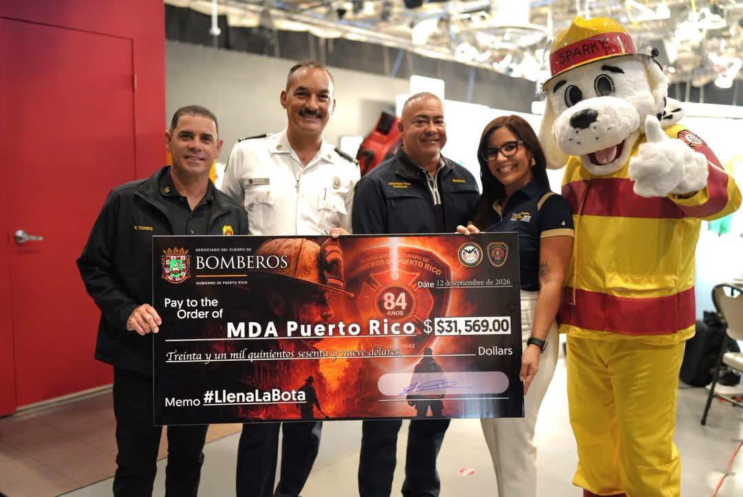 Bomberos_de_PR's tweet photo. Por 5to año consecutivo, el Negociado del Cuerpo de Bomberos de Puerto Rico dice presente en el Telemaratón de MDA Puerto Rico con #LlenaLaBota. 🚒🔥

Gracias a nuestra gente por sus donativos. Junto a la gobernadora Jenniffer González Colón, seguimos haciendo la diferencia. https://t.co/xe8fbUOGiJ