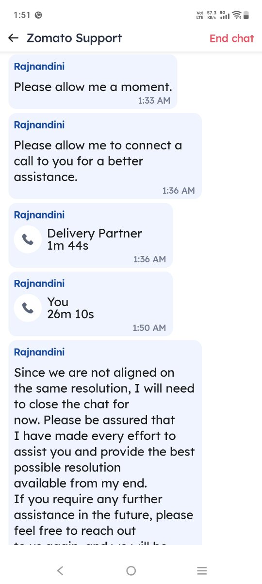 abhithegoel's tweet photo. @deepigoyal Two consecutive Zomato orders, two serious issues, and no meaningful resolution from customer support.

Order 1: The delivery kept getting delayed, with the ETA repeatedly pushed back. Support eventually offered a ₹100 coupon for the inconvenience. But the issue wasn’t about ₹100 — I wanted the order delivered within a reasonable time or an alternative resolution.

Order 2: The food arrived stale and smelling bad. When I raised a food-quality/safety concern, support essentially gave me a standard response saying taste/quality can be affected during transit and that they would share the feedback with the restaurant. No real resolution.

I don't want money or coupons. I want accountability and a resolution.

What concerns me more is that customer support told me they couldn't reassign the delayed order or cancel it, and ultimately “we can't do anything.”

If a customer receives stale food that smells bad, who takes responsibility for the food-safety concern? And if an order is severely delayed, why can't Zomato offer a meaningful resolution beyond a coupon?

@deepigoyal — please look into these two cases and, more importantly, how your customer support is empowered to resolve such issues.
