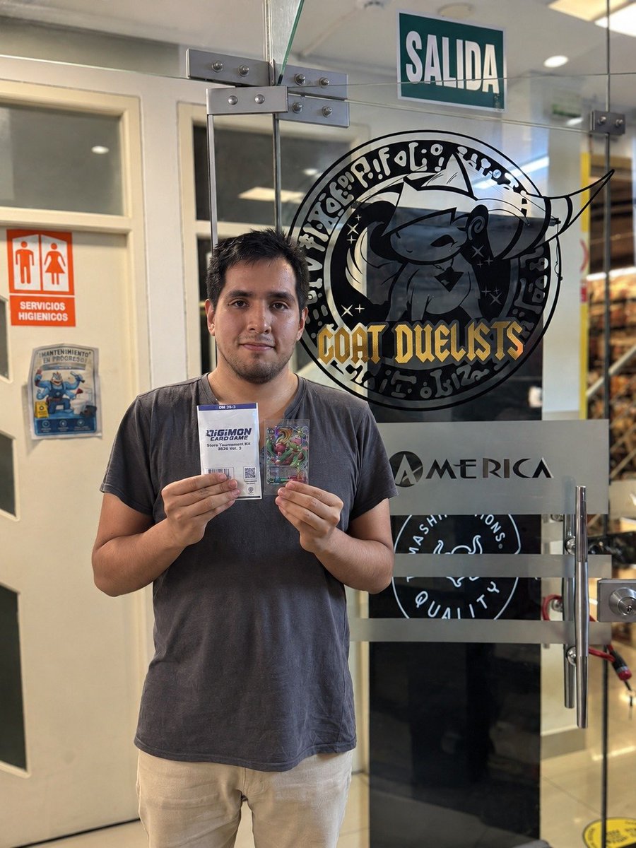 GOATDuelists's tweet photo. Ganador del torneo por el lanzamiento de la nueva expansión de Digimon Card Game BT26 Timeless Bonds.

#Digimon #tcg #trujillo #peru #GOATDuelists https://t.co/kD3dbLT0S3
