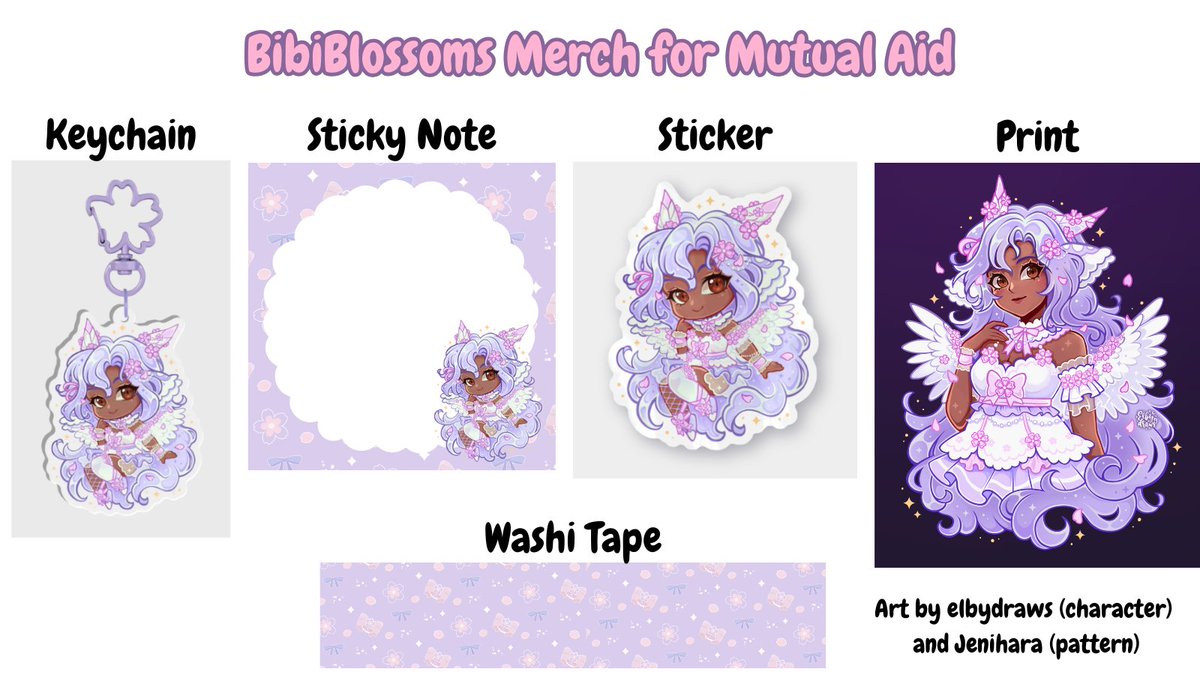 BibiBlossoms's tweet photo. It costs 0$ to share my post! It could lead to sales which will help me raise money for my friend Jia to get a motorized wheelchair!

I am selling merch of my VTuber to raise money for mutual aid! All profits goes to mutual aid!

Link below! https://t.co/8ygFnNfP4d