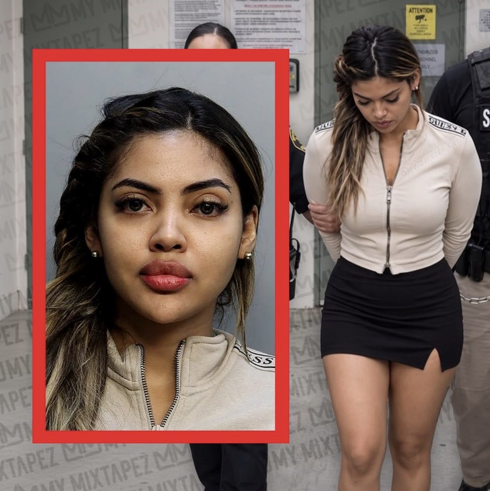 mymixtapez's tweet photo. 27-year-old Florida woman’s mugshot goes viral after being arrested in Miami for alleged prostitution charges, with a bond set at just $150 👀 https://t.co/b01T3Xg22M