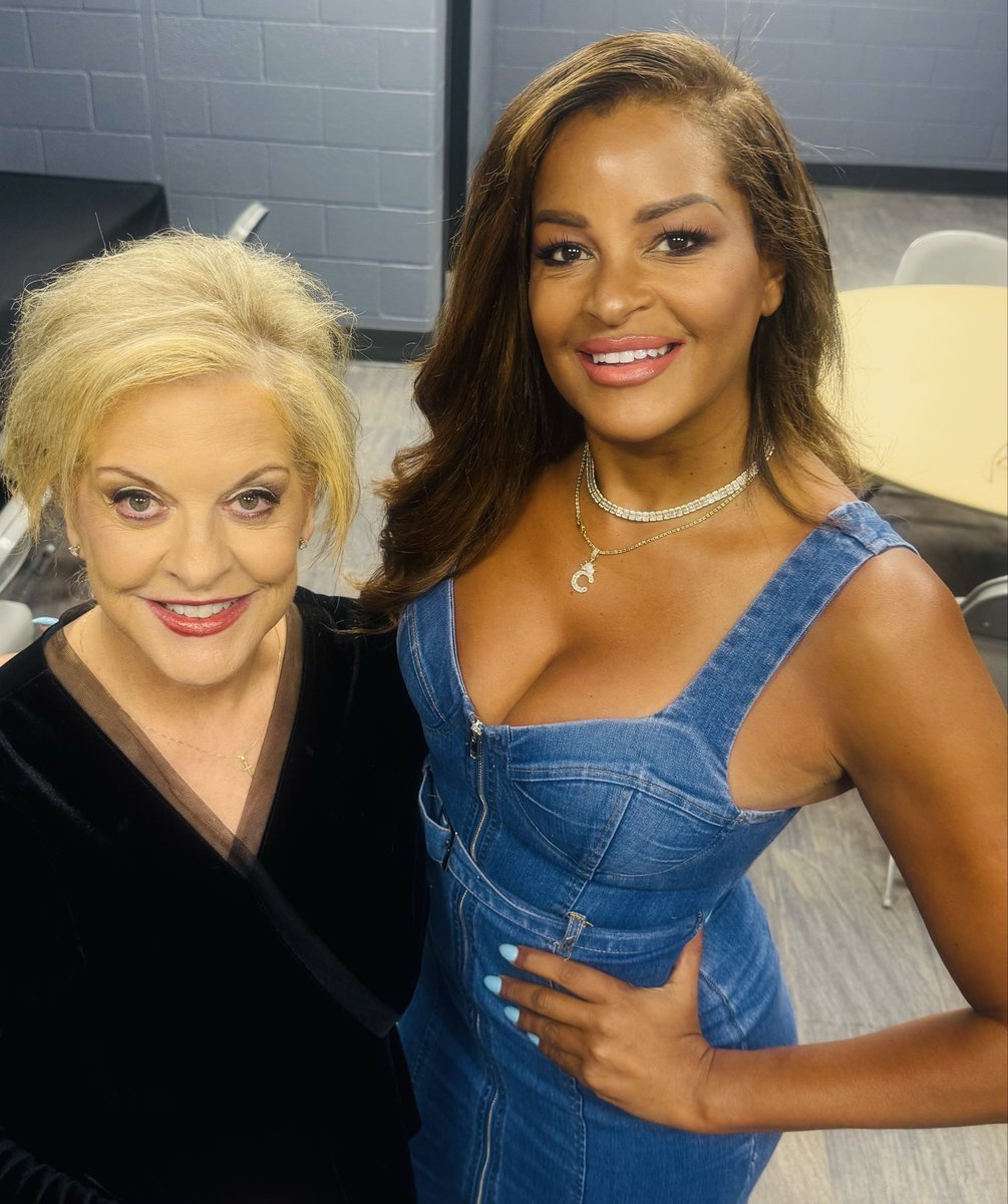 NancyGrace's tweet photo. With new friend Claudia Jordan, RHOA. 😊 https://t.co/SbLDB83kXF