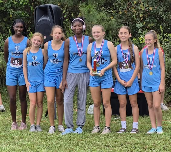 AddyTalbert2031's tweet photo. Finished 6th place today at the 12th Annual Red Devil's Town Creek Invite. Telfair County Middle School Girls won the team first place trophy. Lots of hills today but we survived. https://t.co/f6armYccRX