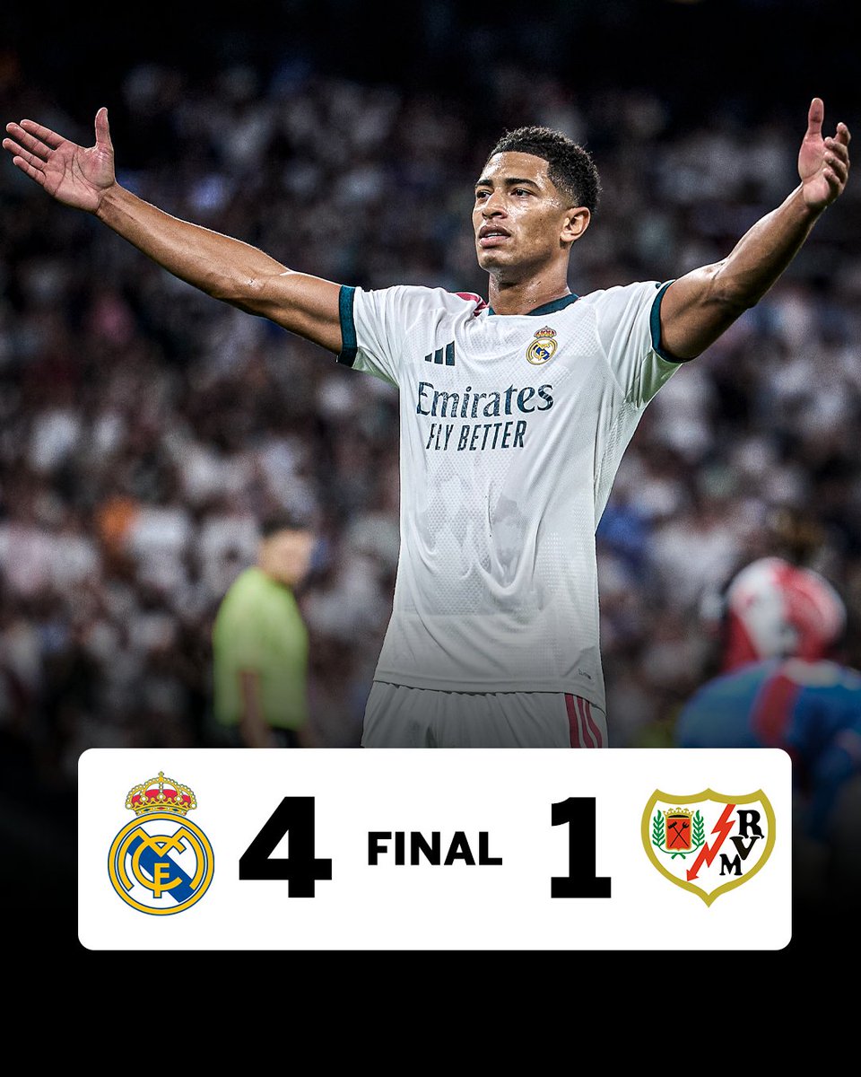 ESPNFC's tweet photo. Real Madrid secure their fourth league win of the season and climb to second in the LALIGA table 📈 https://t.co/QzE7sK8JKe