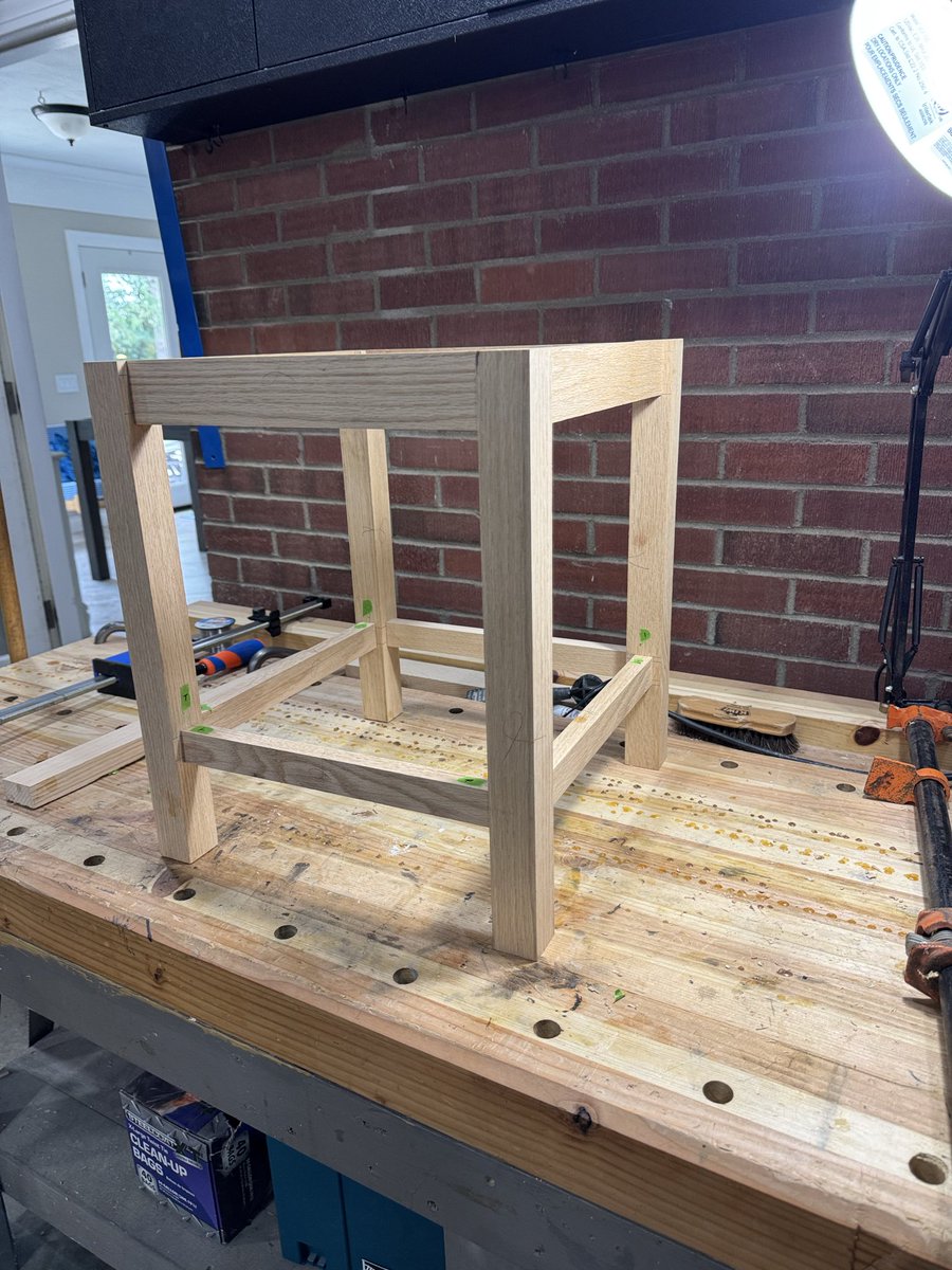 MikeOB2579's tweet photo. Working on an oak side table for my parents.  Roughed out the base so far. https://t.co/BPBoDYKUlw