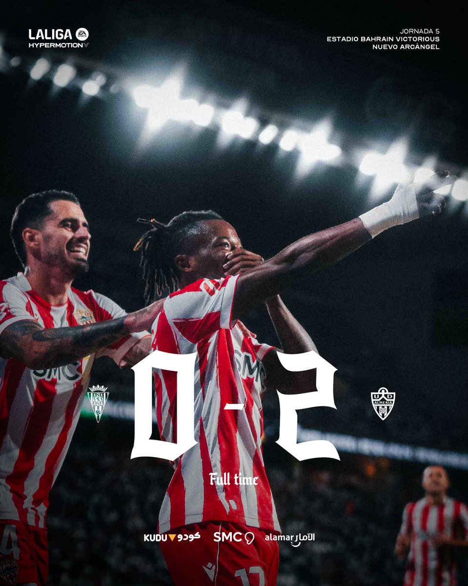 U_D_Almeria's tweet photo. ¡NOS TRAEMOS LOS TRES PUNTOS A CASA! 🔥

➡️ Córdoba CF 0-2 UD Almería
⚽ Cipenga
⚽ Thalys

#VamosAlmería 🔴⚪ | ⚽ #CórdobaAlmería https://t.co/dLgW1YmhKr