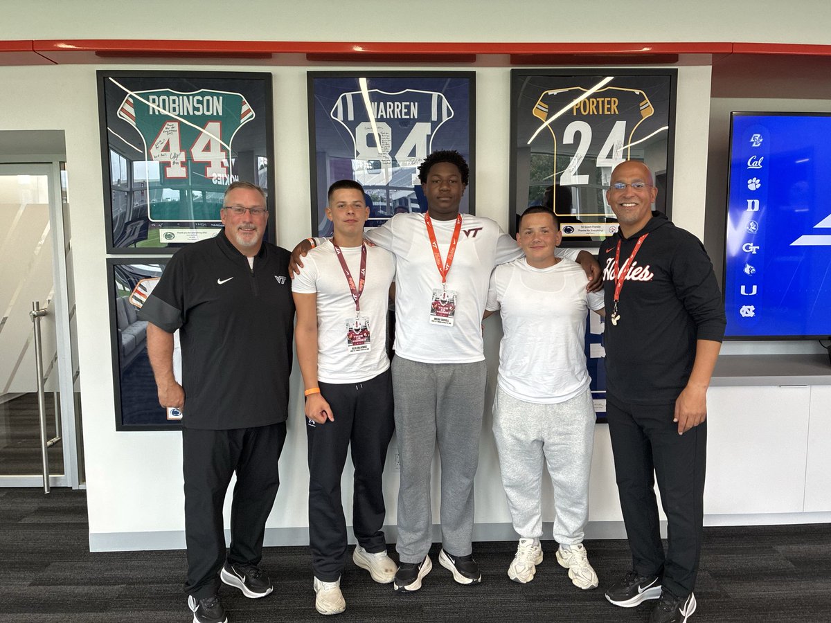 Mcassell2030's tweet photo. After a great visit and conversation with @coachjfranklin and @CoachMooreVT I’m extremely blessed to have received my first Division I college football offer from Virginia Tech! AGTG 🙏🏾 #gohokies 
@JakeVelazquez3 @pouringpurple @FootballSFD @Bryan_Ault @AllenTrieu https://t.co/noWVE5964X