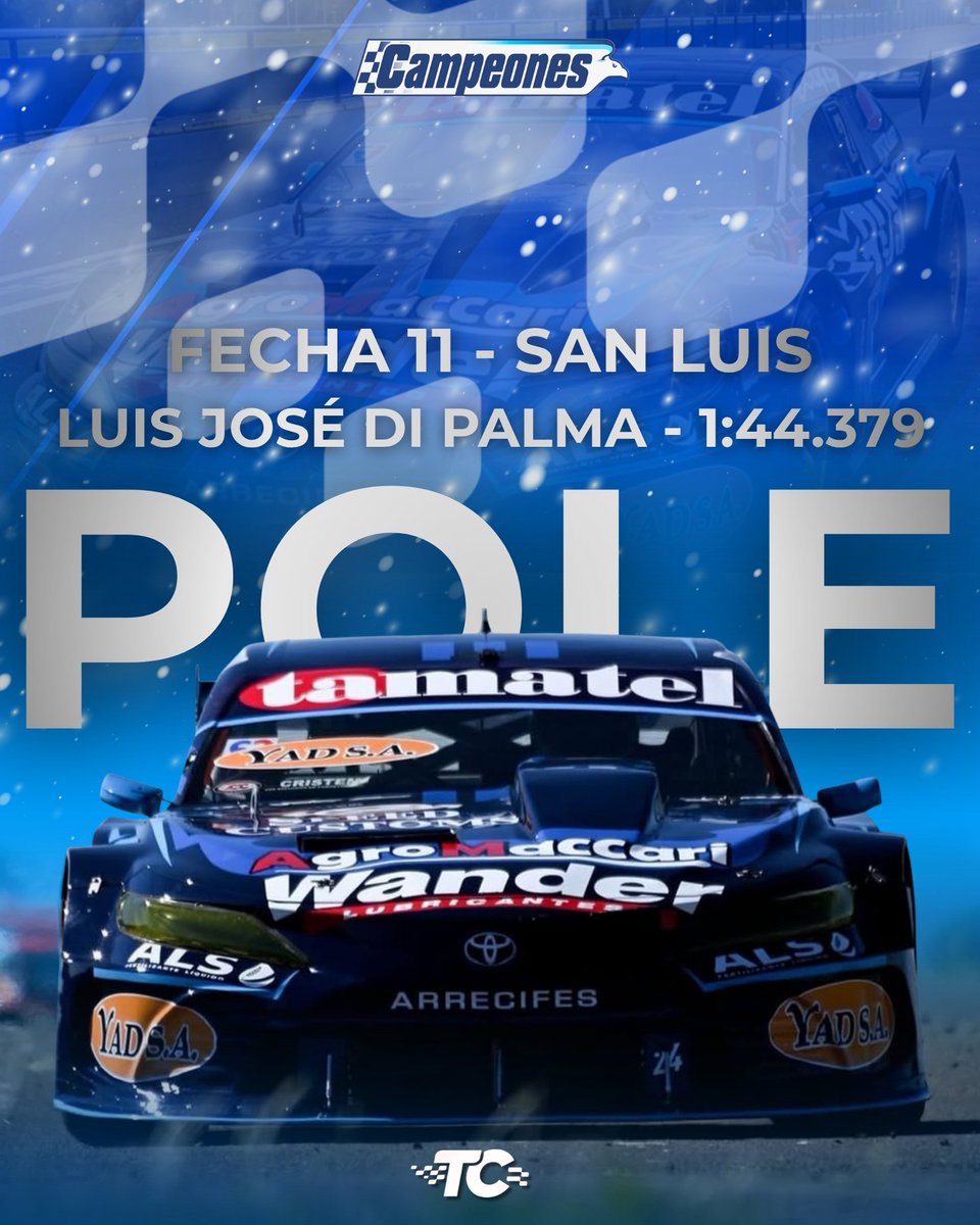 Campeonesnet's tweet photo. #TC | ❄️ ¡JOSITO BAJO LA NIEVE!

🏁 @jositoooooo se quedó con la Clasificación que el Turismo Carretera disputó bajó la nieve en el Autódromo "Rosendo Hernández" de San Luis.

🥇 El piloto de Arrecifes logró su 6° "Pole Position" dentro de la categoría.

2- Julián Santero (+0.298)
3- Mariano Werner (+0.676)