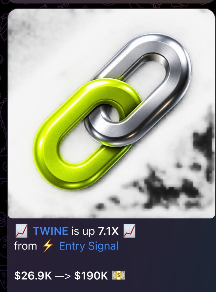 ansemlowcap's tweet photo. I Bought $TWINE When it got to $190k and we just hit $3M that’s 15x https://t.co/TQHULmE7ZV