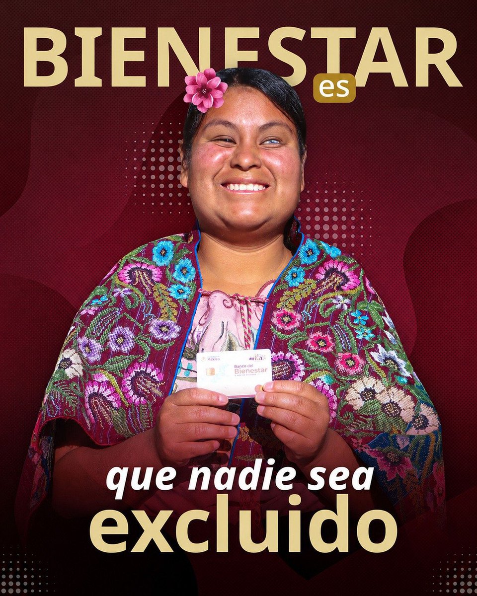 BienestarQro's tweet photo. #BienestarEs que nadie sea excluido.
La #Pensión para el Bienestar de las Personas con #Discapacidad fortalece su autonomía y contribuye a mejorar sus condiciones de vida.

Porque garantizar derechos es construir un país más justo.
#LaHonestidadDaResultados #ConstruyendoBienestar https://t.co/EJYxp1vtPh