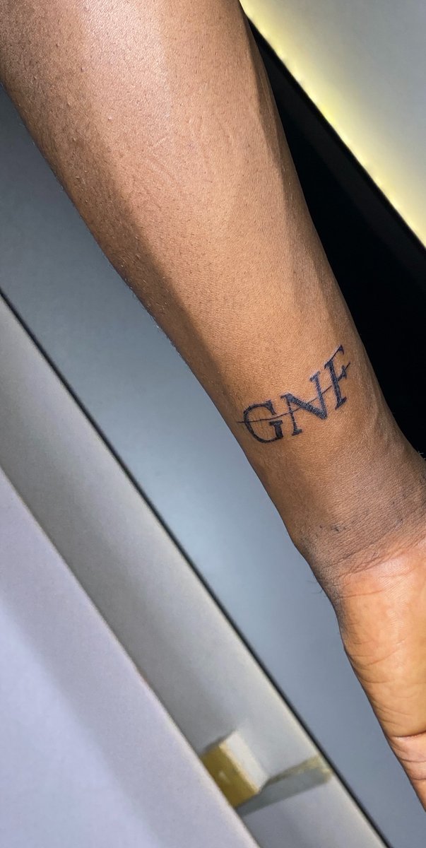 wisdom_kizzy's tweet photo. Got a tattoo today 
"GOD NEVER FAILS (G N F)" https://t.co/2JppANvziM