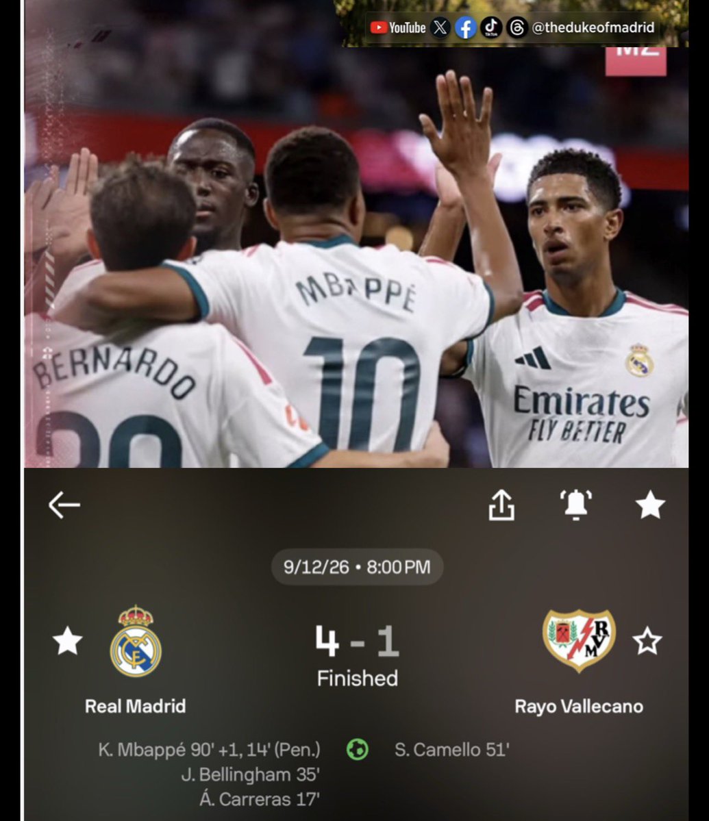 thedukeofmadrid's tweet photo. Not the best second half, but the most important thing was getting the 3 points, and we did that very well. ✅

Onto the next game…

Hala Madrid! 🤍

Let’s connect, Madridistas. 👊🏽 https://t.co/nGx6oeYhL9