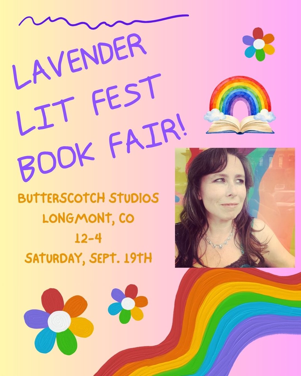 WindwalkerWrite's tweet photo. This will be super fun! I hope to see loads of Longmont peeps there. I may look a little unrainbowy, as I’ll be coming from the Colorado Festival of Horror. Whether goth or gay or some of both, I hope to see you somewhere this weekend!🦋🖤🌈🦄

#bookfair #bookish https://t.co/MXLeoXroBD