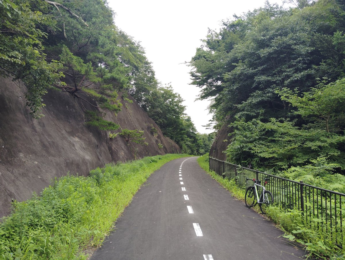 nomboo6's tweet photo. 東松島市の仙石線廃線跡をサイクリング　東日本大震災で津波に呑まれた仙石線の一部がサイクリングロードになってます
所々に惨状を伝える説明板があります
新たに山を切り開き住宅地が造成され　そこを新線が通り駅もできてました

記憶が廃れないように遺構を守って頂いてる有志の方に感謝です https://t.co/ANVWSppNN9