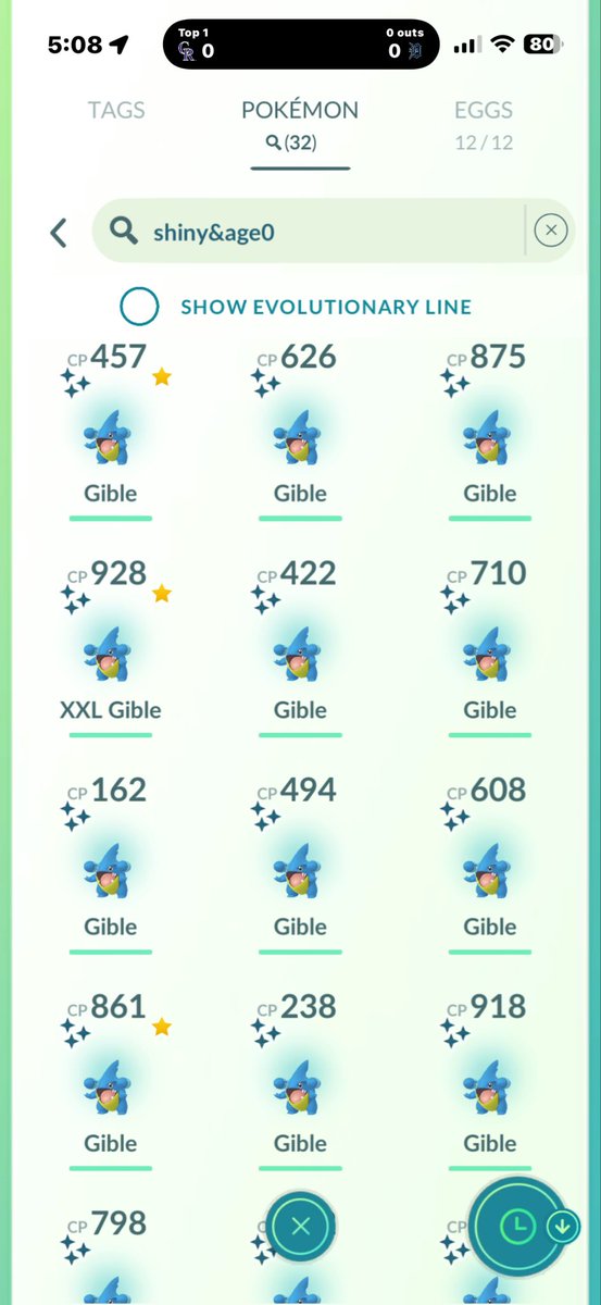 MuffinGo11's tweet photo. Not the 💯 that I was searching but I will happily take it :) as for com day, lots of shinies but none with the BG :( 

How was your com day? https://t.co/3JoM0CVArZ
