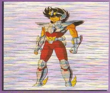90Nostalgico's tweet photo. El holograma/Cromo de Seiya del álbum de Los Caballeros del Zodiaco de 1995 https://t.co/6YfGkOKBkj