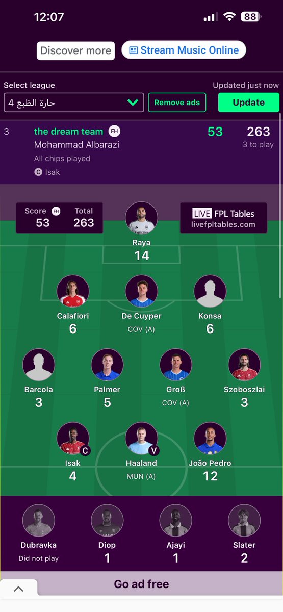 0710M7md's tweet photo. @FPLModmen ٥٣ مو شينه بس كالعاده مو موفق بالكابتن هذا اخر عهد بيني وبين نادي ليفربول https://t.co/iIVvCAMy6N