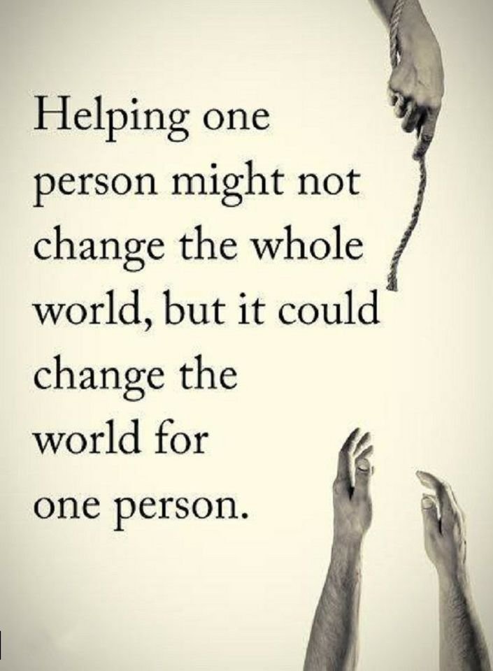 AfterTheStormSu's tweet photo. Helping one person might not change the whole world but it could  change the world for one person.
We are here for you when you need us 🔥 https://t.co/HgZqlif4tA