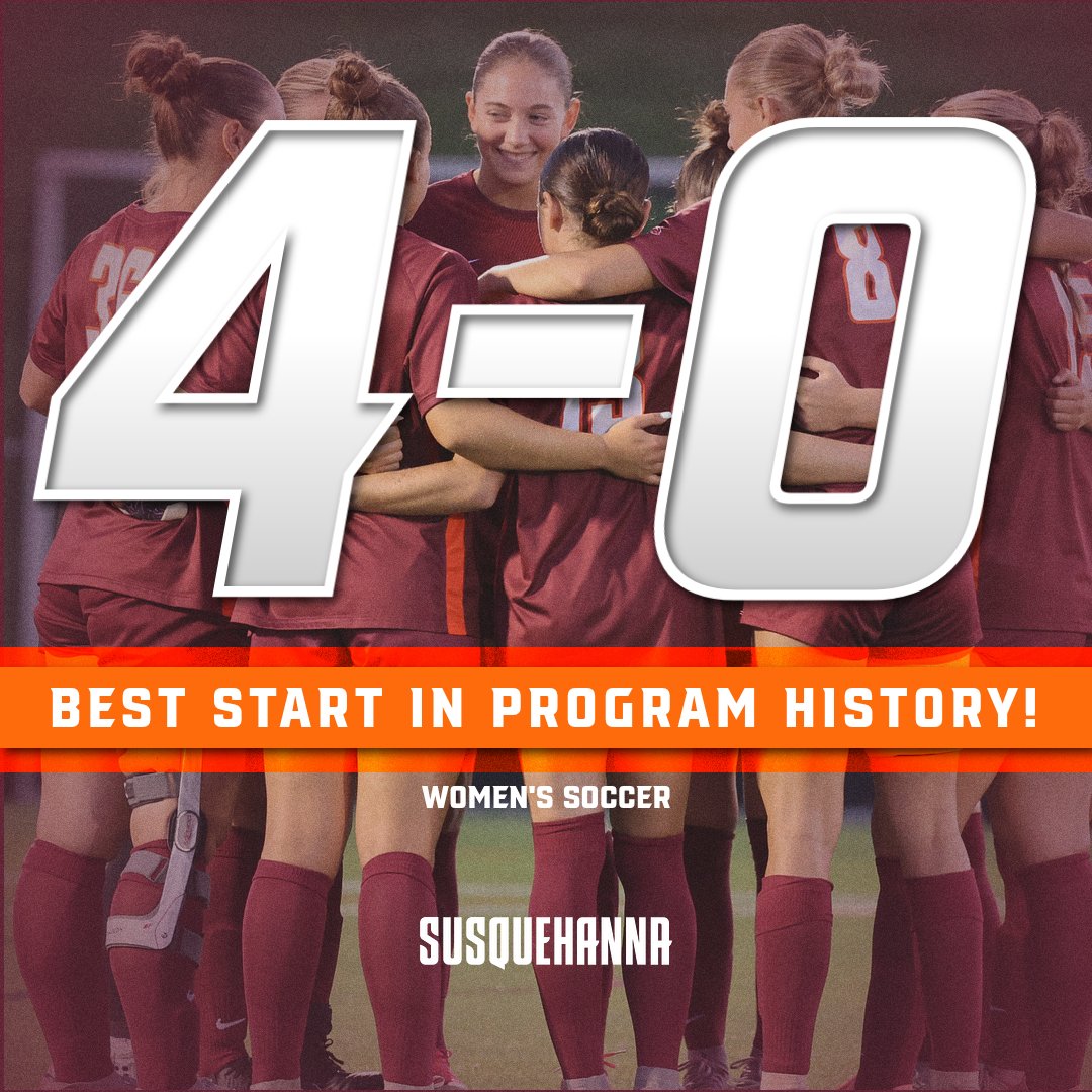 GOSusqU's tweet photo. WSOC | HAWKS WIN!

A 2-0 victory at DeSales Saturday gives the River Hawks their first 4-0 start in program history!

@LandmarkConf x @FloFC_ 

#ALLIN x #GOSUSQU x https://t.co/FaEXOmFYI8 https://t.co/iw63JOOP3m