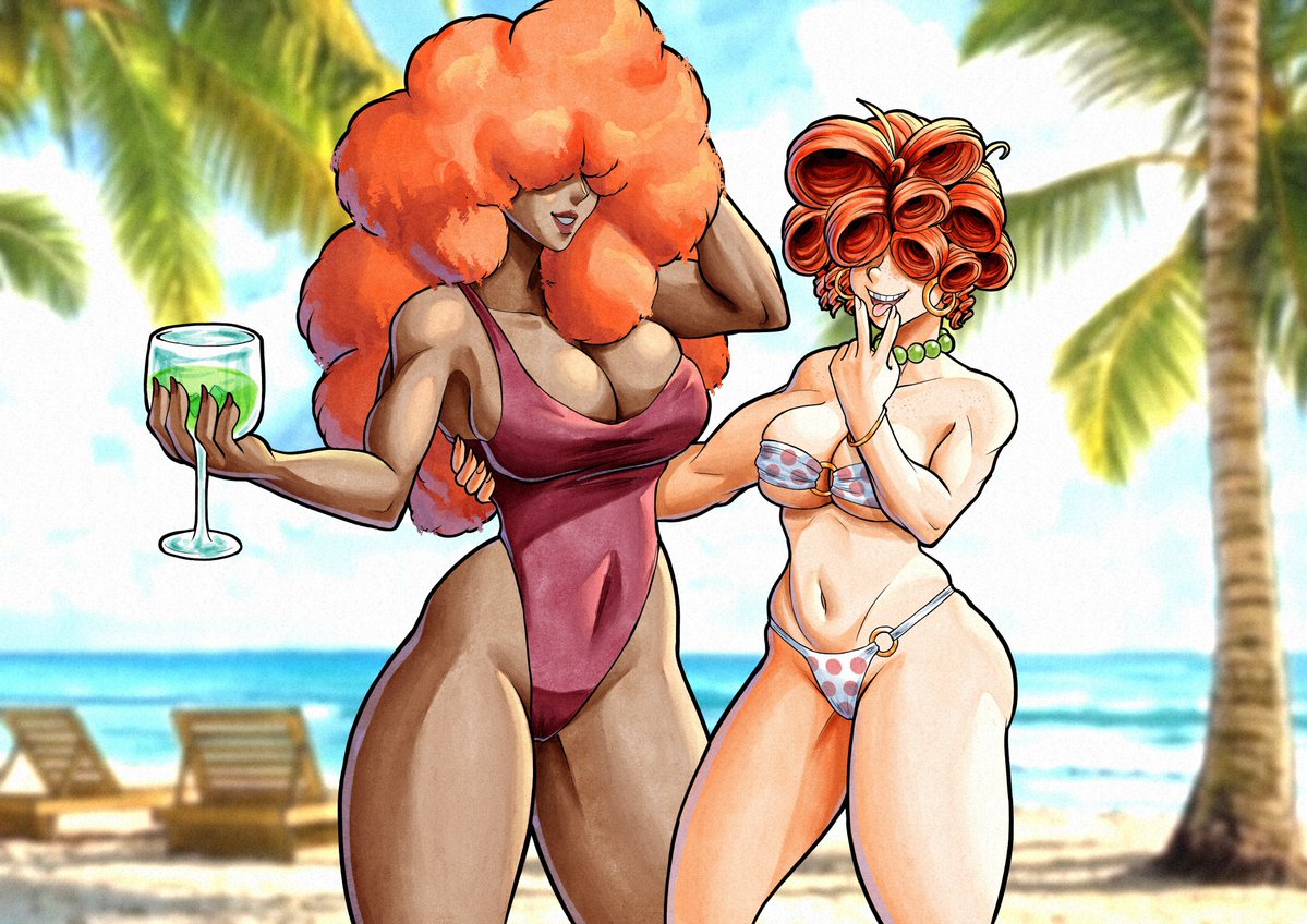 ilustriousDside's tweet photo. and now some Gals having fun in the beach because i wanted to draw hot women being hot...also i missed drawing Lee and ive always wanted to draw Ms.Bellum. https://t.co/T7dkhDfZ5J