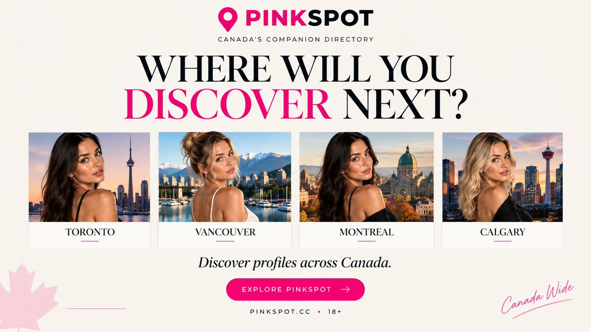PinkspotCanada's tweet photo. @6ixbuzztv Discover profiles across Canada, all in one place. 🇨🇦 → https://t.co/q8RsgtQu6s https://t.co/fIb0RqdScS
