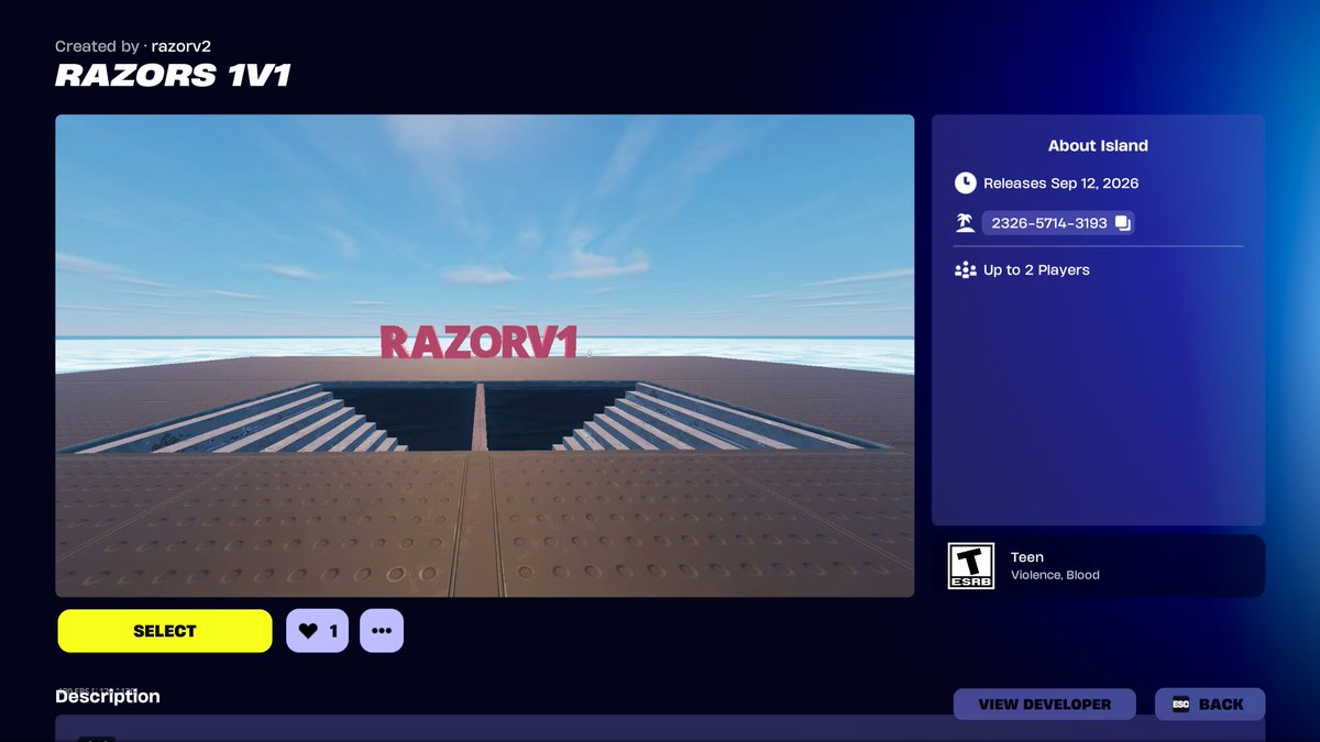 Zeroheartsss's tweet photo. I finally got my first map published after fighting twith Epics publishing system and having to make the map look as boring as possible but hopefully in the future I can change it and make it better go check it out to support me :) 2326-5714-3193 https://t.co/LNTZpfK6BB