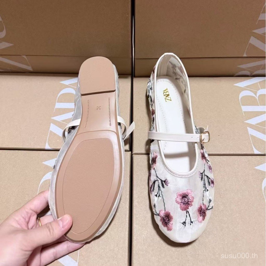 Reaoooooooooo's tweet photo. 🥚🥿🥚ลองดู zara รองเท้าผู้หญิงใหม่ฤดูร้อน ZA สเปน รองเท้าแบนแบบแมรี่เจน รองเท้าเดี่ยวสไตล์ชาติปักดอกไม้ตาข่าย รองเท้าบัลเล่ต์เดี่ยวผู้หญิง ในราคา ฿949 ที่ Shopee https://t.co/4DOO3Vw4nZ https://t.co/Tuu3Z0wZyL