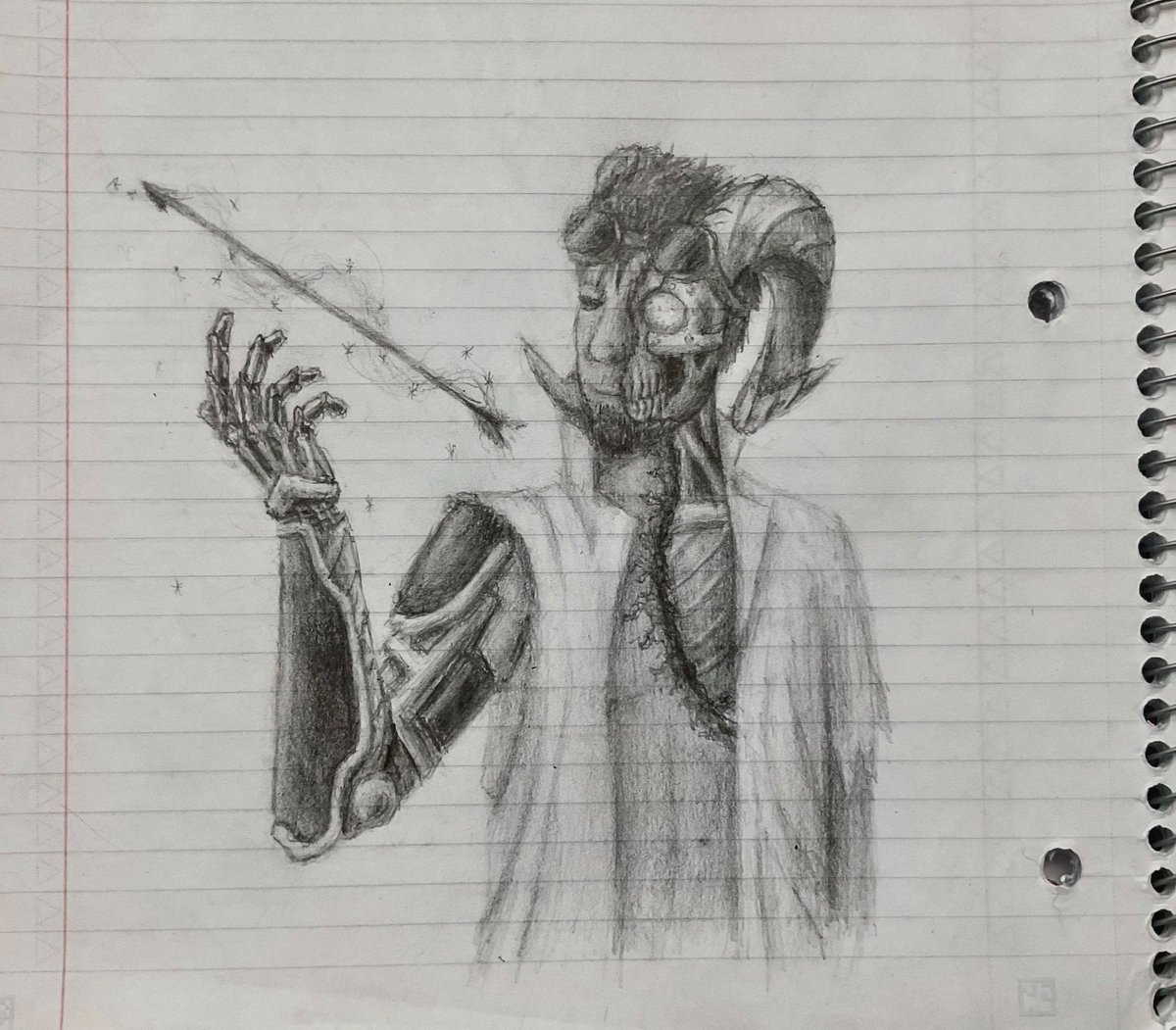 purplehuman48's tweet photo. I haven't drawn in foreverrrrrrr and I missed doing it so have this. 

(just ignore anything small that looks ehh. Shaky hands and no zoom go brr)
#docm77fanart @docm77 https://t.co/SC5LOLpgy0