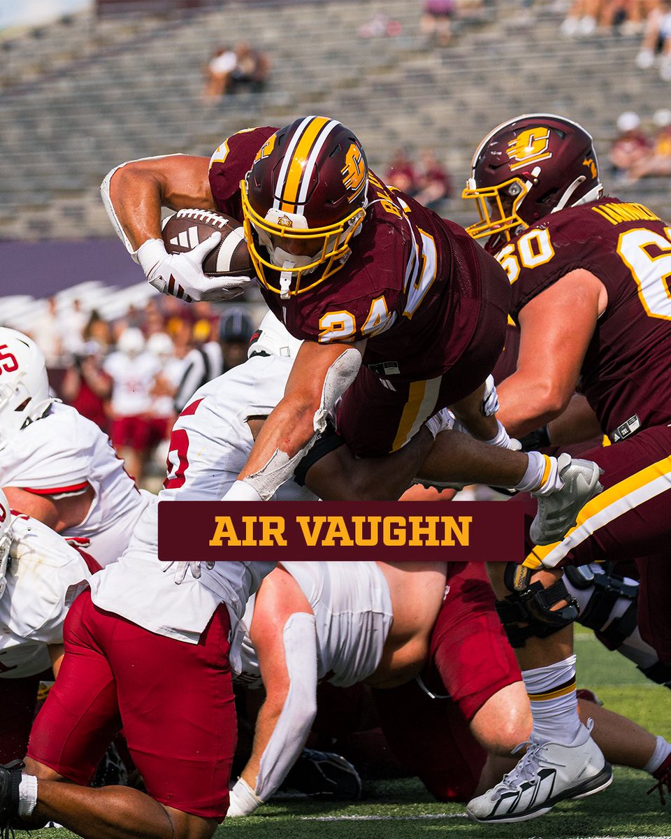 CMU_Football's tweet photo. Soaring into the end zone for his first TD as a Chippewa

#FireUpChips https://t.co/m8o8LV3INY