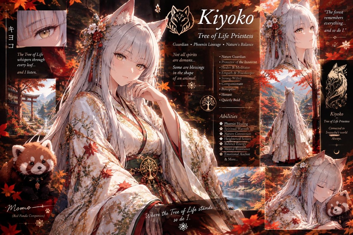 PriestessKoyuki's tweet photo. 🌸 Kiyoko — Character Introduction

Name: Kiyoko

Gender: Female

Species: Spiritual Fox Spirit

Role: Nature Guardian / Elven Princess
Lineage: Phoenix Lineage

Father: Takamura, Ruler of the Northern Lands

Personality: Gentle • Compassionate • Observant • Strong-willed (1 https://t.co/wrhEpvo7xE
