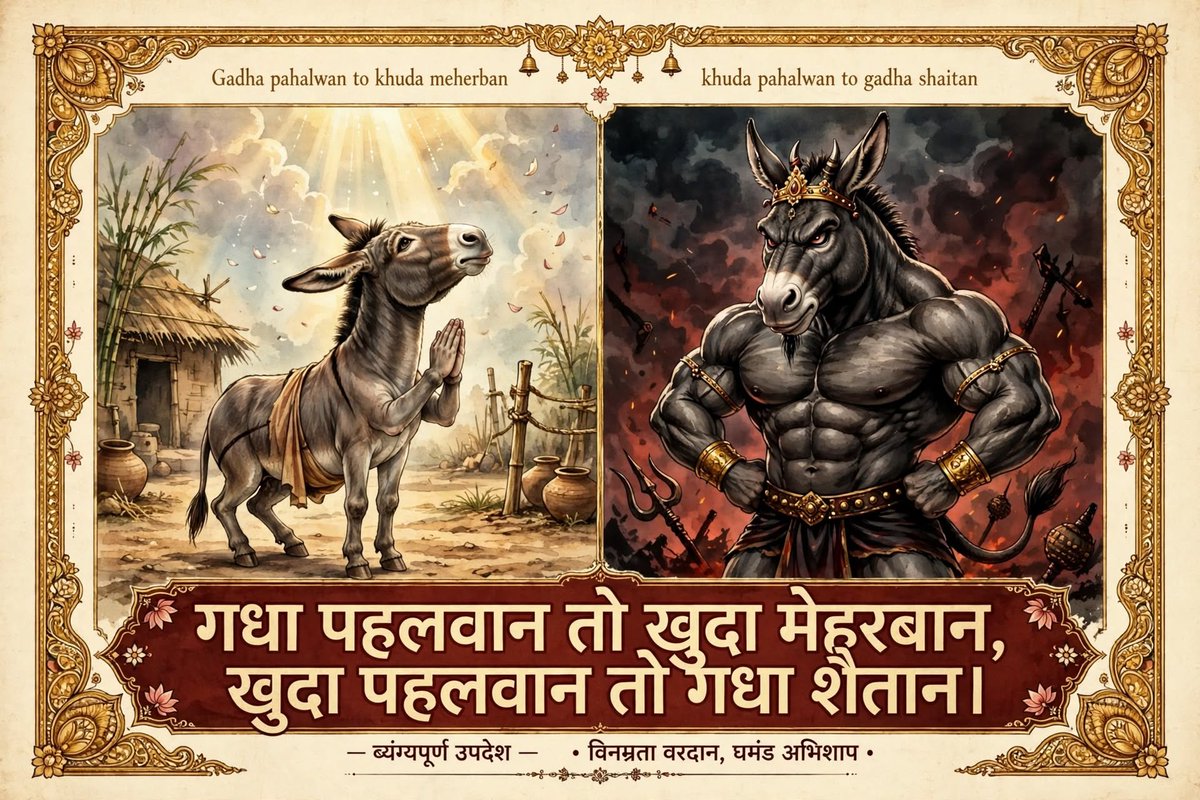 MbdJASVEERsingh's tweet photo. Gadha pahalvan to khuda meherban , khuda pahalvan to gadha Shaitan . https://t.co/bM7FZq6h7n