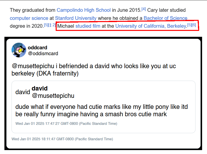 snowsynth's tweet photo. and incase anyone still thinks oddcard isnt michael https://t.co/Afao7Dkkky