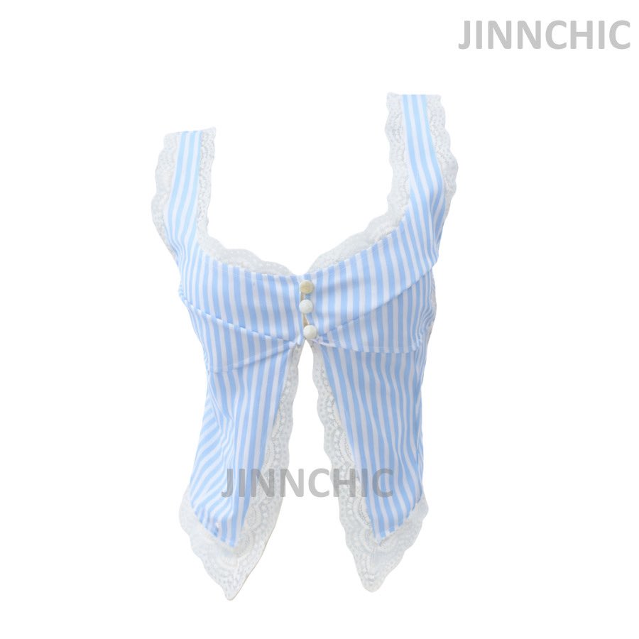 Reaoooooooooo's tweet photo. 🍧 ลองดู JINNCHIC เสื้อสายเดี่ยวผู้หญิง แขนกุด ลายทาง แต่งลูกไม้ สไตล์เซ็กซี่หวานๆ เข้ารูป ช่วยพรางหุ่น ในราคา ฿336 ที่ Shopee https://t.co/x0ZUkfM29U https://t.co/XHQ9mU0YZD