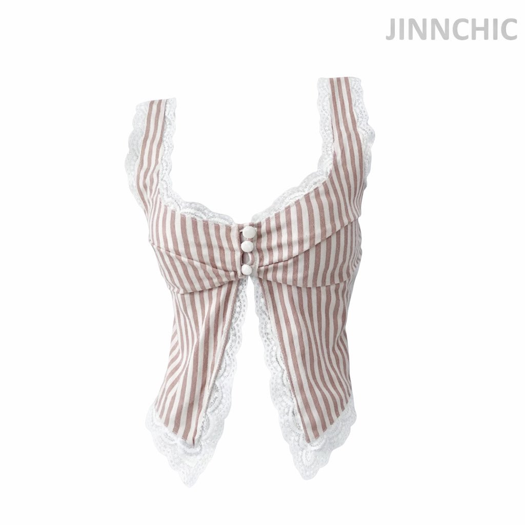 Reaoooooooooo's tweet photo. 🍧 ลองดู JINNCHIC เสื้อสายเดี่ยวผู้หญิง แขนกุด ลายทาง แต่งลูกไม้ สไตล์เซ็กซี่หวานๆ เข้ารูป ช่วยพรางหุ่น ในราคา ฿336 ที่ Shopee https://t.co/x0ZUkfM29U https://t.co/XHQ9mU0YZD