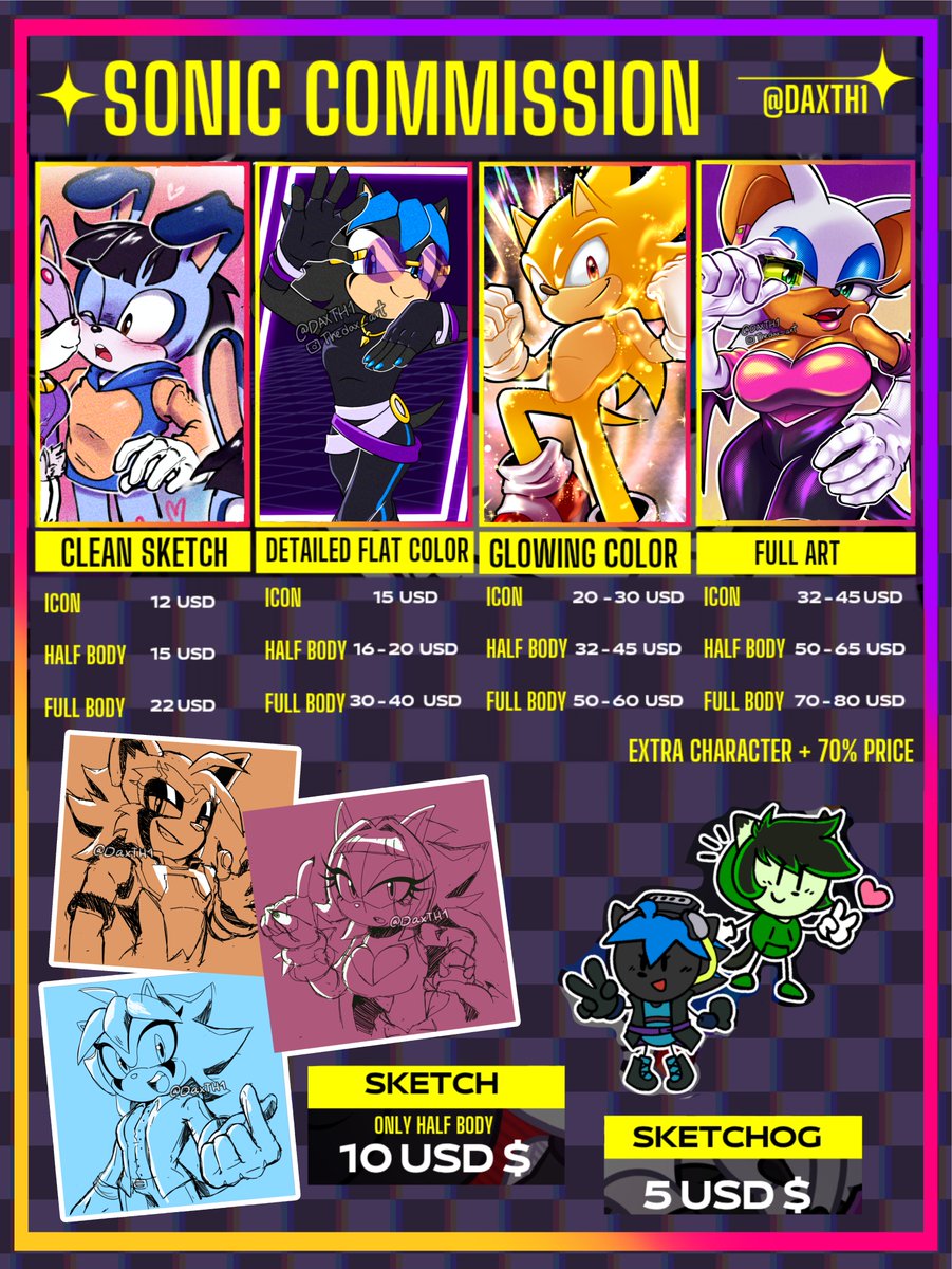 DaxTH1's tweet photo. [🌀] Limited places!
Please read all the information carefully.
Direct messages are open – ask anything you like! 

I’d appreciate any show of support! Share, comment or ‘Like’ ✨️❤️

 🧵 > #commission #art #Sonic #soniccommissions https://t.co/0p4ZhNryOQ