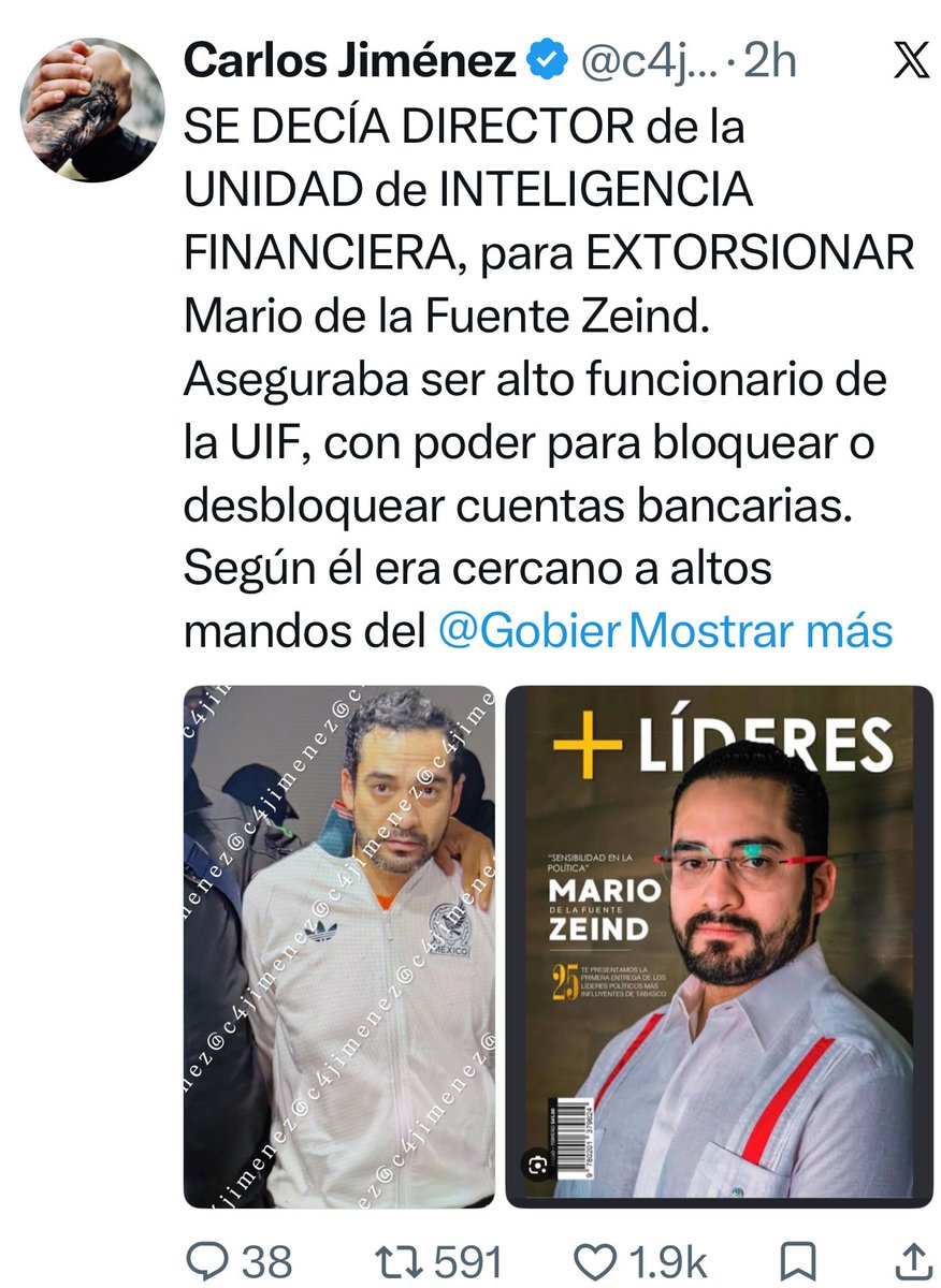 c4jimenez's tweet photo. EL FALSO DIRECTOR GENERAL de la UNIDAD de INTELIGENCIA FINANCIERA
Es identificación apócrifa de la @Hacienda_Mexico q usaba Mario de la Fuente Zeind para hacerse pasar como alto mando en la UIF.
Pedía cantidades millonarias -según él- para desbloquear o bloquear cuentas.
Todo era una farsa.
La @SSPCMexico y @FGRMexico ya lo tienen.
Si lo reconoce, denúncielo.
