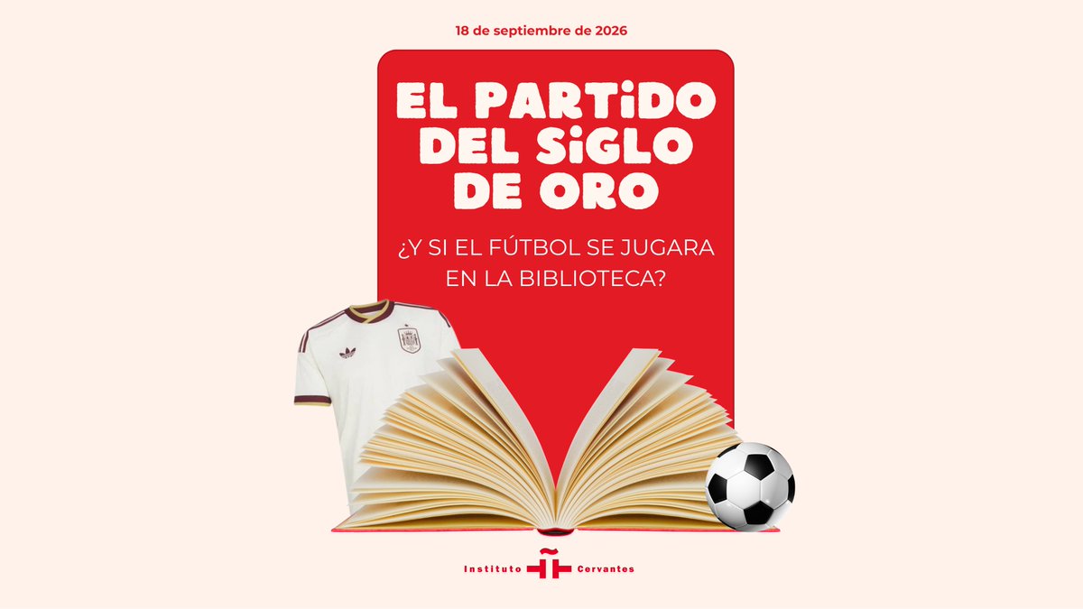 ICDublin's tweet photo. ⚽📚 Este Culture Night, juega El Partido del Siglo de Oro: una gincana por la biblioteca para descubrir la relación entre el fútbol y la literatura española.

📅 18 de septiembre - Instituto Cervantes Dublín

¿Preparado para el partido? 🇪🇸

https://t.co/eWkzeNDMLb https://t.co/RK61hqd5we