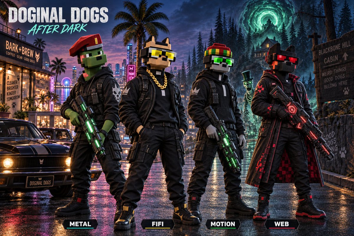 ArmyDoginalDogs's tweet photo. Metal. Fifi. Motion. Web.

They didn't sign up for war. The war came for them.

When VOID shut down the chain, the Pack didn't disappear.
They got real.

DOGINAL DOGS: AFTER DARK

#DoginalDogs #AfterDark #PackProtocol https://t.co/5IuFy35nRx