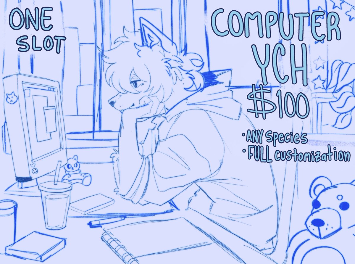 Mephistofleas's tweet photo. 💙
my big monthly ych! 

as per usual… peep the deets below! https://t.co/CYGZDVhVmZ