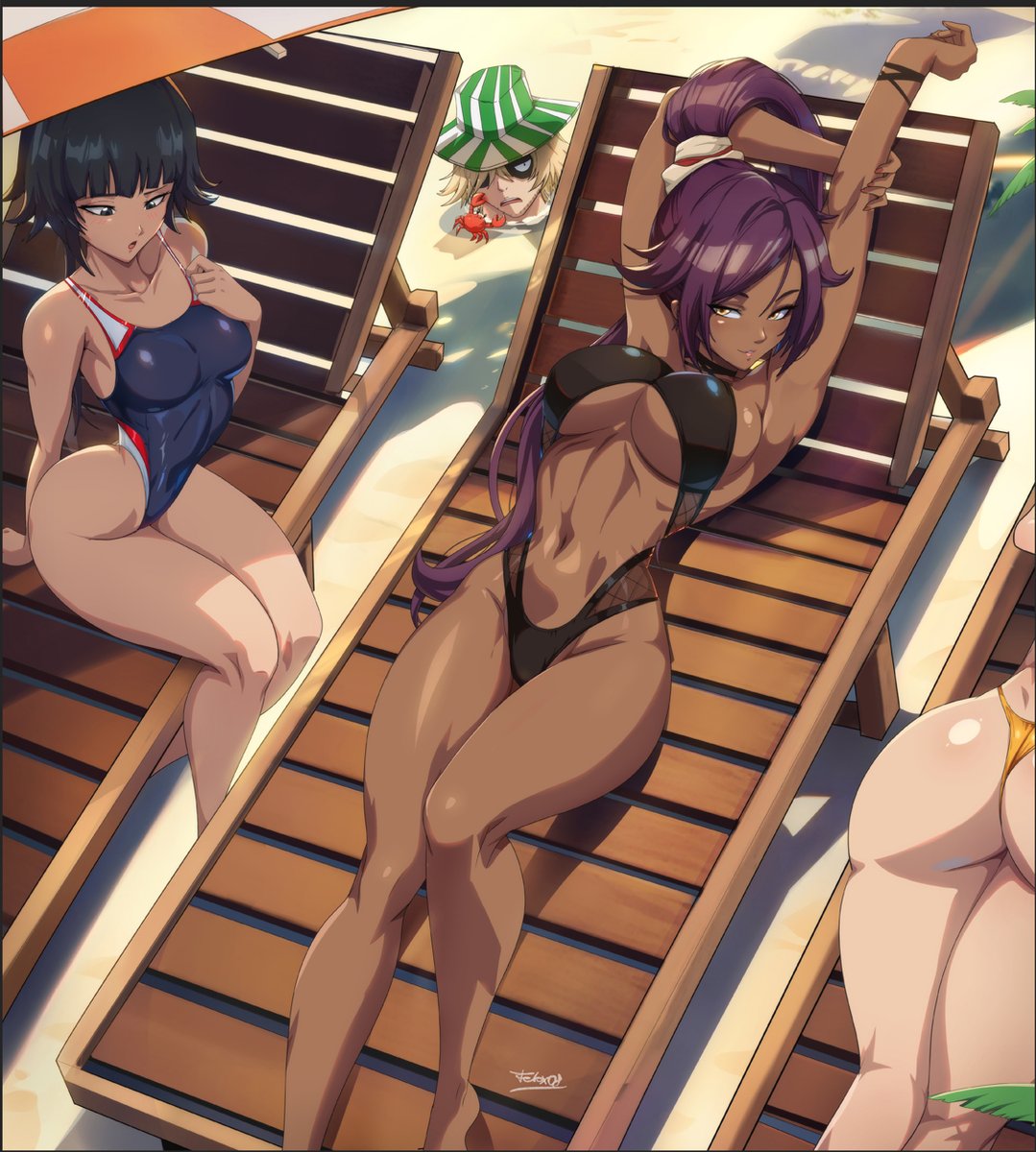 felox08's tweet photo. Yoruichi and Soi Fon and. .........? https://t.co/079OE4ftbJ
