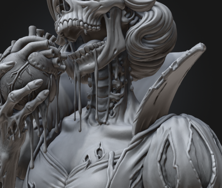 luizbeirao's tweet photo. A brincadeira com o Meshy AI tá ficando séria. Gerei um busto bizarro da Branca de Neve zumbi e os detalhes estão perfeitos pra impressão 3D.
#Meshy #3D #AI  #createdwithai
https://t.co/BU5NAXbsds https://t.co/Ddj6e8hIzO