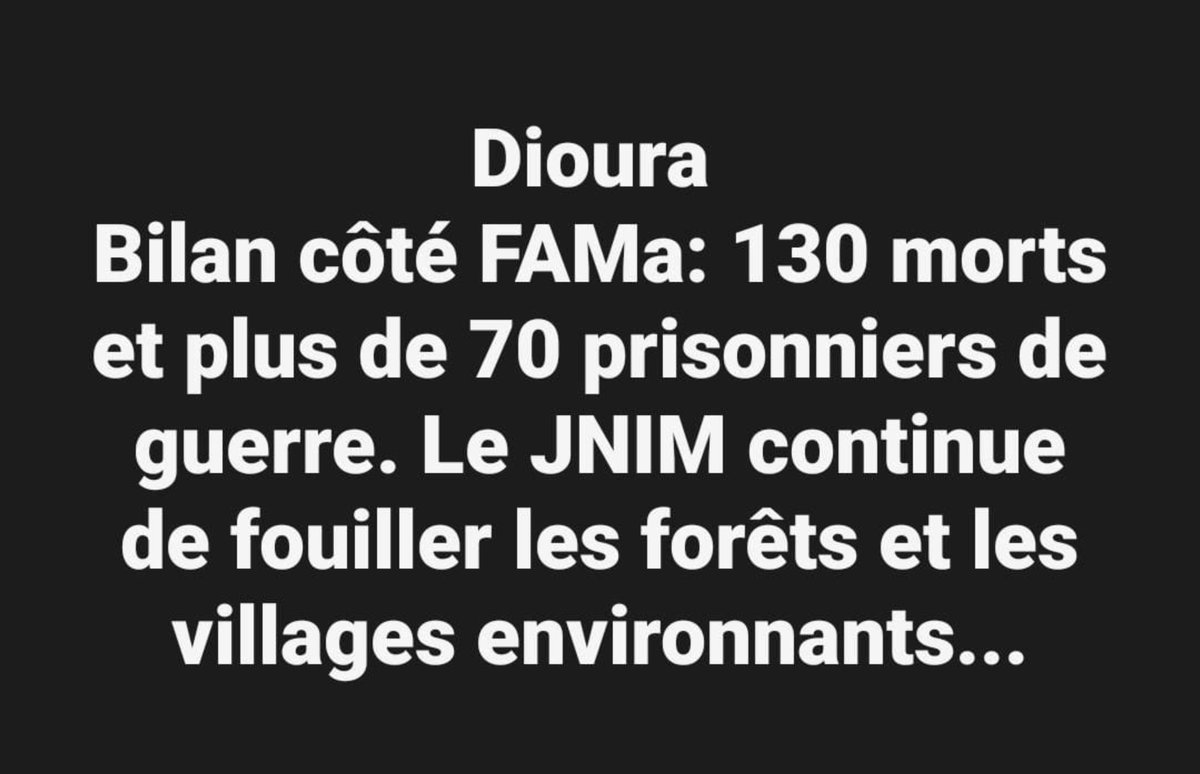 Samake23's tweet photo. 🚨 Chaque jour que Goïta reste au pouvoir, notre peine ne fait que s’aggraver avec ce général incompétent.

Des informations accablantes nous parviennent concernant la mort de 80 à 130 soldats de nos forces armées lors de l’attaque de Dioura, le 10 septembre 2026, menée par les terroristes du JNIM.

Malgré le communiqué mensonger de l’État-major général affirmant que la situation était sous contrôle et que des dizaines de terroristes avaient été tués, il s’agit d’un mensonge flagrant et évident. L’armée n’était plus présente sur les lieux depuis l’attaque et ne contrôle toujours pas Le caserne de Dioura.

Ce sont nos vaillants soldats qui ont été tués, et non les terroristes. Il est même possible que certains de nos soldats tombés au combat soient comptabilisés par cette junte militaire lâche comme des « terroristes », afin de gonfler artificiellement le nombre de prétendus combattants ennemis tués.
