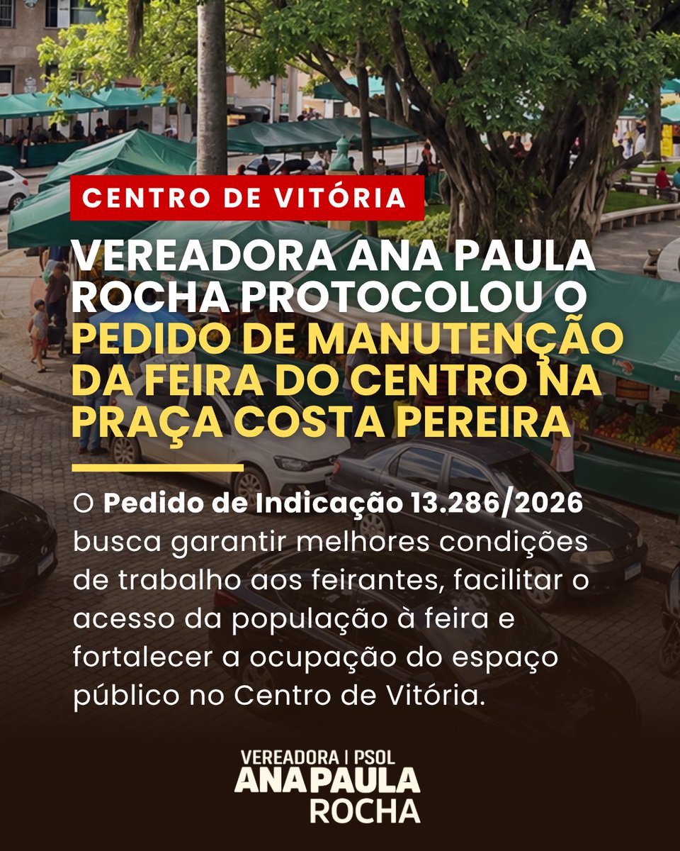 paulapreta50's tweet photo. Conversamos com moradores e feirantes para saber como estava sendo a mudança da Feira do Centro para a Praça Costa Pereira.

A avaliação foi muito positiva, por isso, nosso mandato protocolou uma indicação para que a Feira do Centro continue na Praça Costa Pereira. https://t.co/sChiFbKuD9