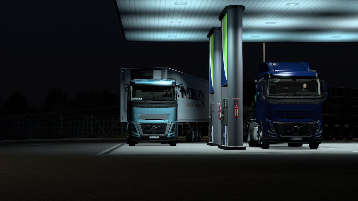 MilesnMachines's tweet photo. Them night hauls🔥🔥Truckers love them😁

#ETS2 #TruckersMP @SCSsoftware  #BestCommunityEver @VolvoTrucks https://t.co/F72l4S3L6Z
