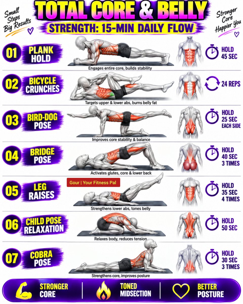 YourFitness_Pal's tweet photo. Fill your body with oxygen while doing these exercises.

Keep your core tight.
Get lean belly. https://t.co/fuiA0LVlzb