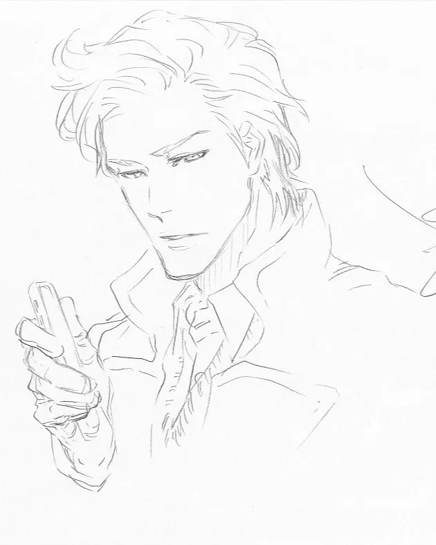 ThisGuyIsSus's tweet photo. 2017 and 2026, it's been a while since Kubo drew him in modern clothing and I love that he always dresses him as a classy, elegant gentleman in old money style...

What a beautiful and breathtaking man🥹💜 https://t.co/xbz03pPe28